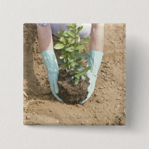 Plant a Tree on Earth Day 2 Inch Square Button