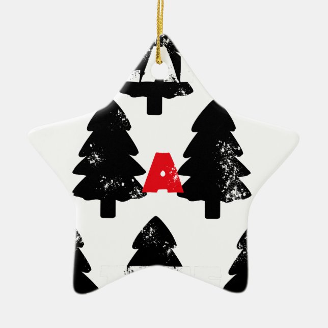 Plant A tree Pattern Ceramic Ornament (Front)