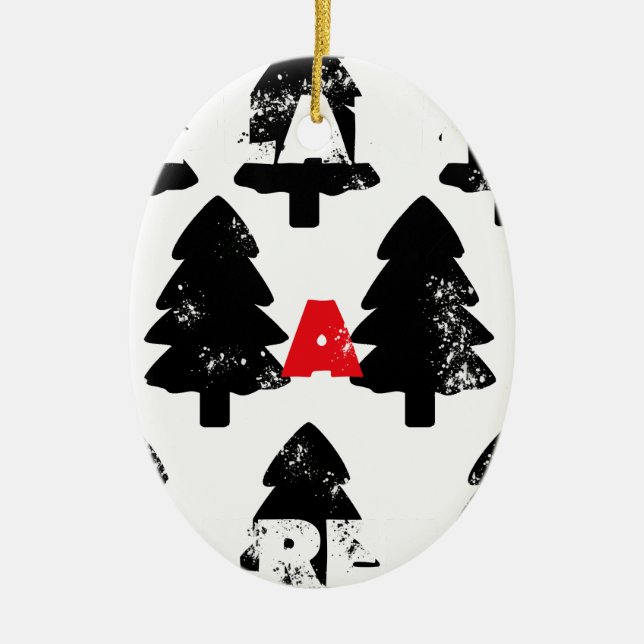 Plant A tree Pattern Ceramic Ornament (Front)