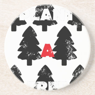 Plant A tree Pattern Coaster