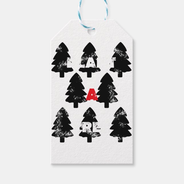 Plant A tree Pattern Gift Tags (Front)