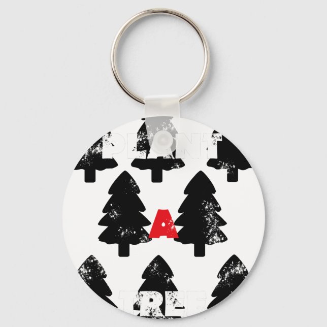 Plant A tree Pattern Keychain (Front)