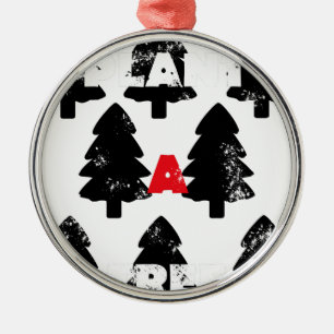 Plant A tree Pattern Metal Ornament