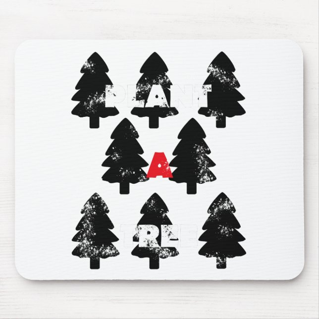 Plant A tree Pattern Mouse Pad (Front)