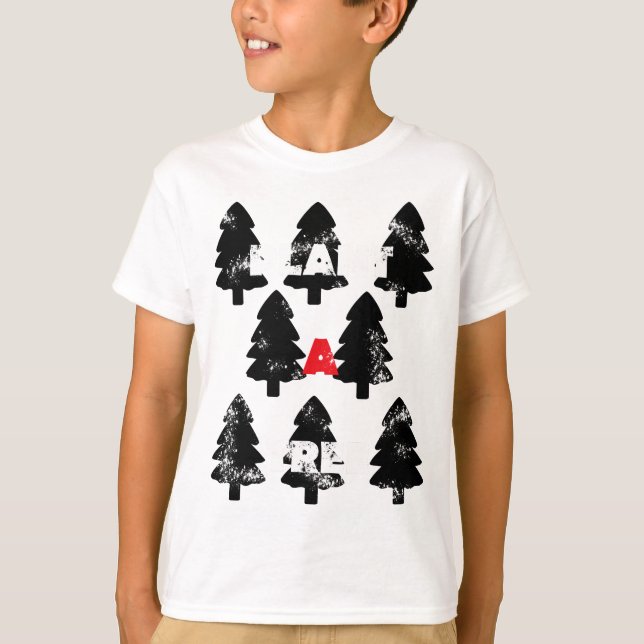 Plant A tree Pattern T-Shirt (Front)