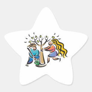 Plant A Tree Star Sticker