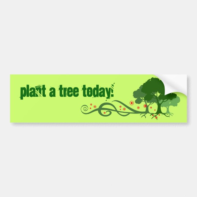 Plant a tree today! bumper sticker (Front)