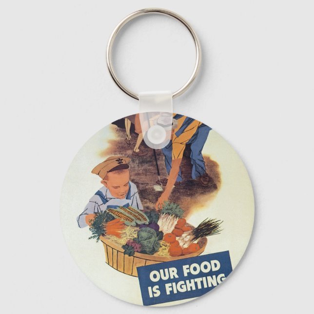 Plant a Victory Garden Keychain (Front)