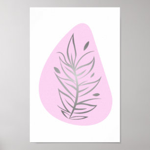 Plant Abstract Line Art Poster