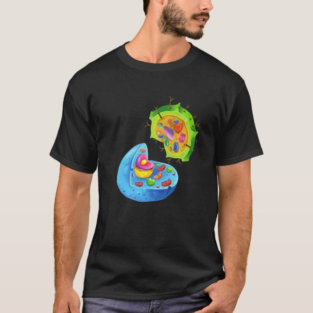Plant And Animal Cell In Harmony With Nature T-Shirt (Front)