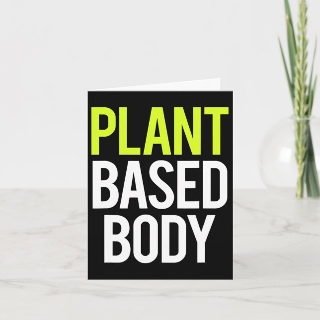 Plant Based Body Vegan Gym Bodybuilding Workout Fi Card (Front)