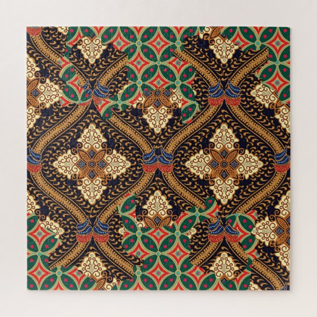 Plant-Based Indonesian Batik: Distinctive Patterns Jigsaw Puzzle (Vertical)