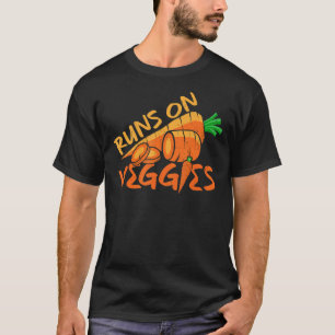Plant Based Runs On Veggies Carrot Go Vegan T-Shirt