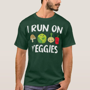 Plant Based Vegetables Herbivore I Run On Veggies T-Shirt