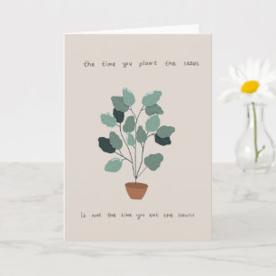 Plant card with quote