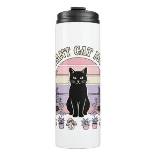 Plant Cat Mom Cat Plants Cottagecore Vintage Vecto Thermal Tumbler