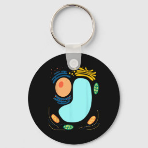 Plant Cell Simple Funny Quick Lazy Halloween Party Keychain