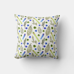 Plant Crystal Stone Pattern Throw Pillow