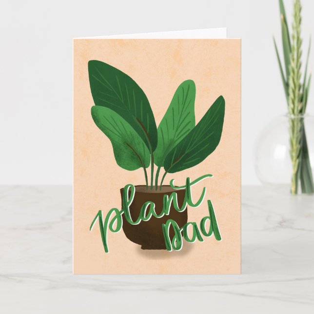 Plant Dad Fathers Day  Card (Front)