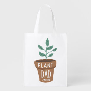 Plant Dad Personalized Reusable Grocery Bag