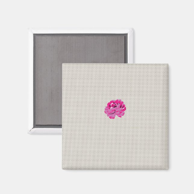 plant, flower, petal, pink, magenta, font, pattern magnet (Front/Back)