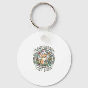 Plant Garden Cat Funny Cat Lover Design - Plant Ga Keychain