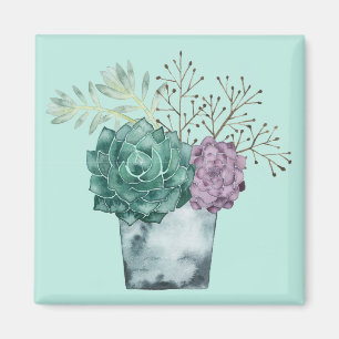 Plant Happiness Collection Succulents Magnet