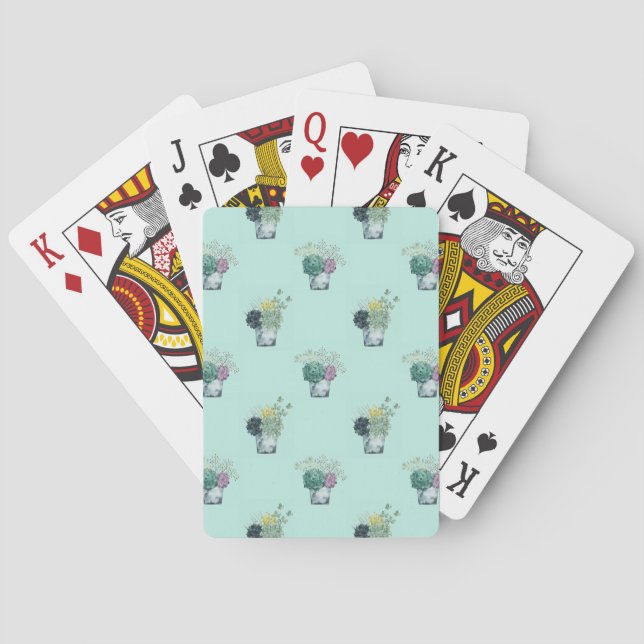Plant Happiness Collection | Succulents Playing Cards (Back)