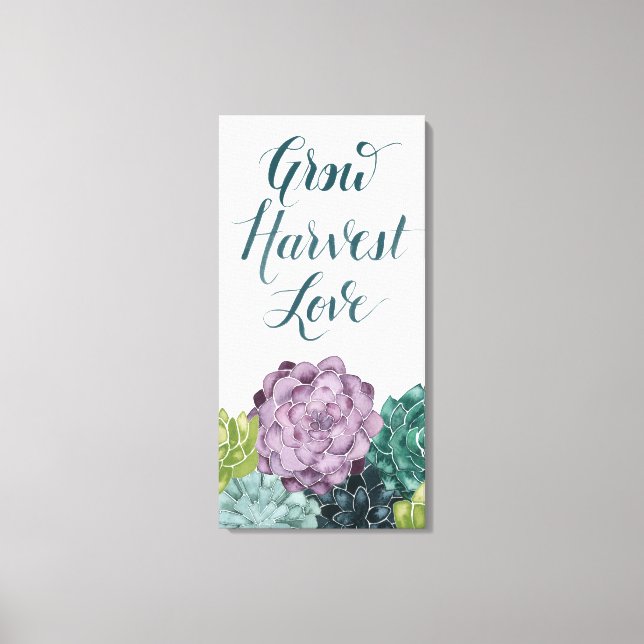 Plant Happiness | Grow Harvest Love Canvas Print (Front)