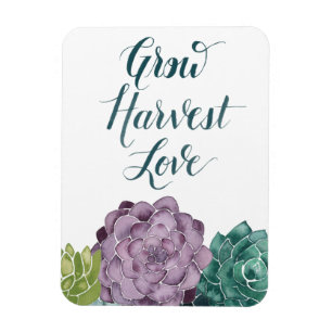 Plant Happiness Grow Harvest Love Magnet
