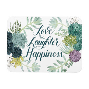 Plant Happiness Love Laughter Happiness Magnet