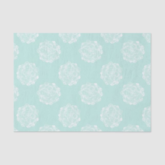 Plant Happiness | Pastel Succulent Pattern Tissue Paper (Front)