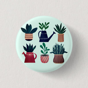 Plant Happy 1 Inch Round Button