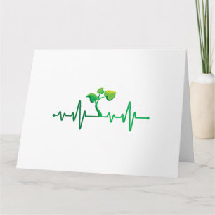 Plant Heartbeat - Botany Botanist Gardening Plant  Card