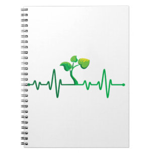 Plant Heartbeat - Botany Botanist Gardening Plant  Notebook