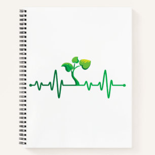 Plant Heartbeat - Botany Botanist Gardening Plant  Notebook