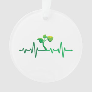 Plant Heartbeat - Botany Botanist Gardening Plant Ornament