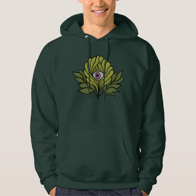 Plant Horror Art - Creepy Cute Green Flower Hoodie (Front)
