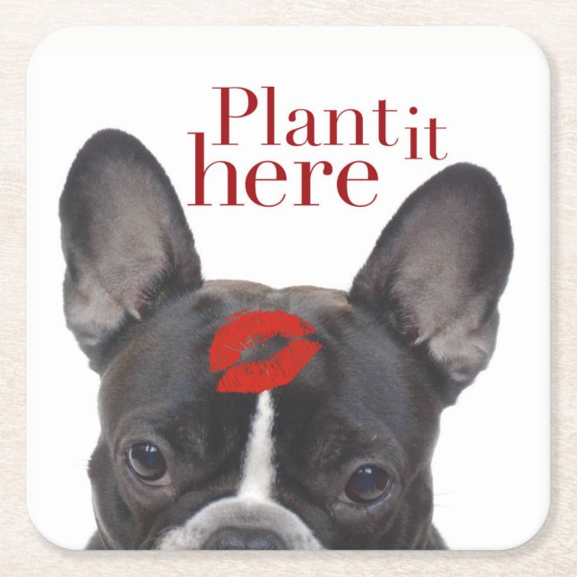 "Plant it here" paper coasters (Front)