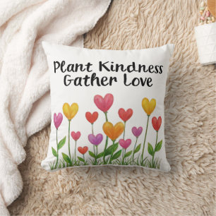 Plant Kindness Gather Love Valentine Mother's Day Throw Pillow
