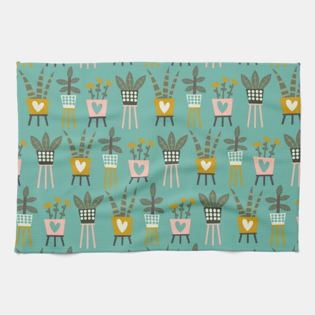 Plant Lady Art Kitchen Towel (Horizontal)
