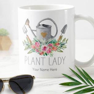 Plant Lady Boho Watercolor Gardener Humour Coffee Mug