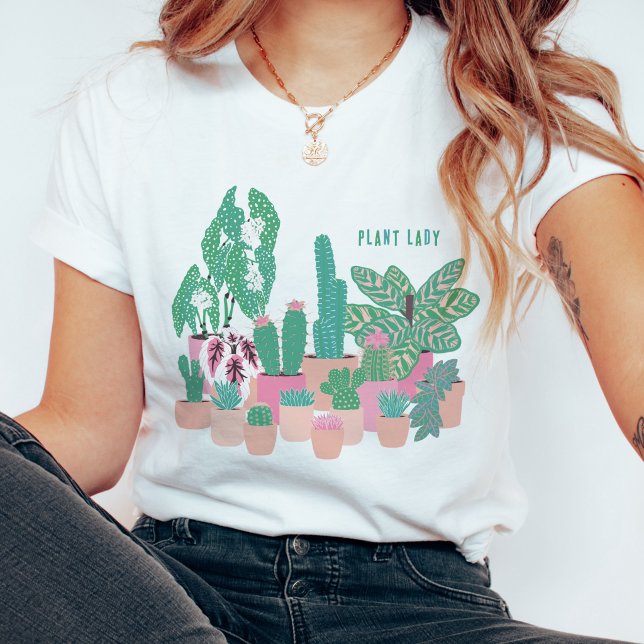Plant Lady Cute Houseplants Aesthetic TShirt (Créateur téléchargé)
