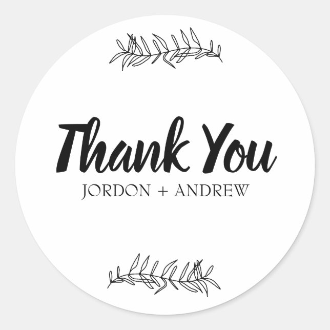 Plant Leaf Roma Minimalist Sticker (Front)