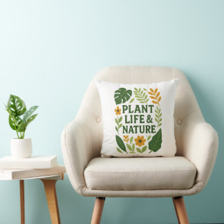 Plant Life & Nature – Botanical Design Throw Pillow