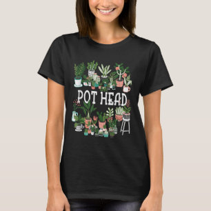 Plant Lover And Gardener_ Pot Head Succulent Short T-Shirt