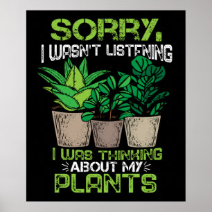 Plant Lover Florist Gift Women Gardening Plants Poster