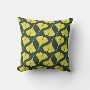 Plant Lover Ginkgo Leaf Pattern Throw Pillow