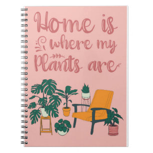 Plant Lover Home Is Where My Plants Are Notebook
