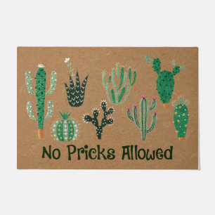 Plant Lover Mat Gift, Cactus Flower Doormat Gift